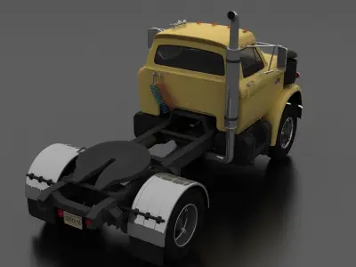 N-Series N-950-D Semi Truck 1966 Low-poly 3D model
