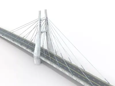 Bridge Road Game Ready 3D model