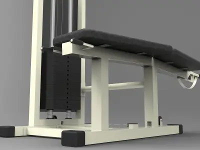 leg curl machine Free 3D model