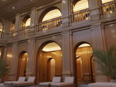 Classic Luxury Swimming Pool 3D model - blend - fbx - obj 3D model