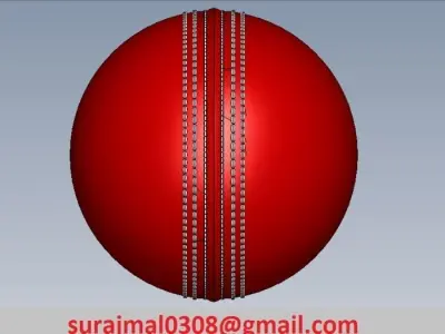 Cricket Ball Free 3D model