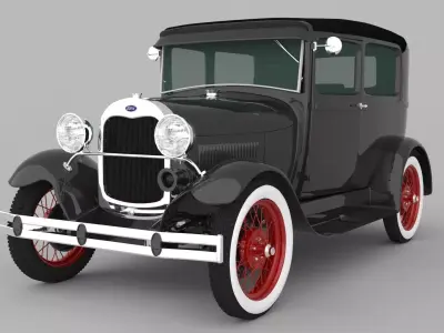 1929  Model A Sedan 3D model