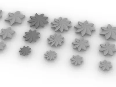 Decoration Stars For Chirstmas tree 3D print model