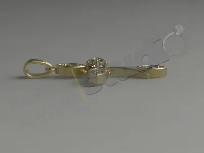 Luxury Cross with stones 3d model print 3D print model