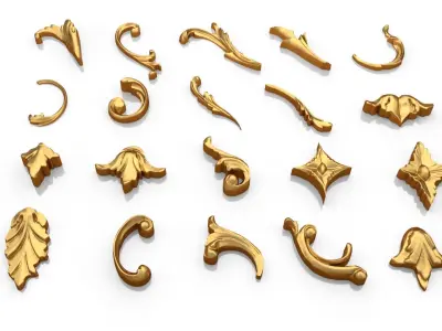 Acanthus Leaves Collection 09 3D model