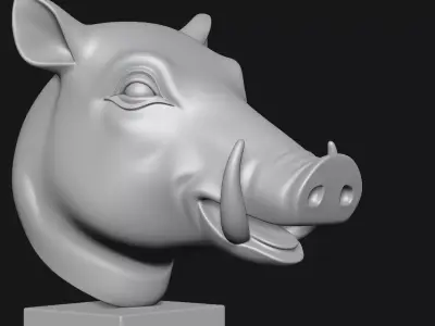 Wild boar 3D print model