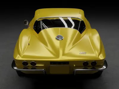 1967 Chevrolet Corvette Stingray 427 Yellow Sunfire  3D model
