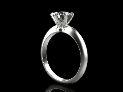 engagement ring tiffany style size 16 model 658 3D print model