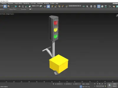 Portable Traffic Lights - Revit Family 3D model