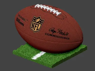 Rugby ball 3D print model