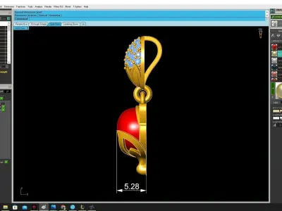 Luxury Gemstone Fox Pendant Jewelry 3D Model  3358 3D print model