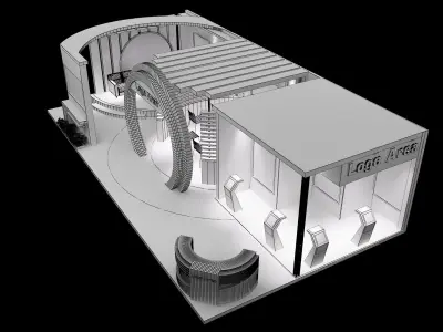 Booth Exhibition Stand a120 3D model