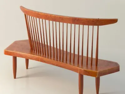Nakashima Bench Chair 3D model