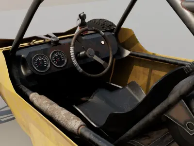 PUBG buggy with texture  3D model