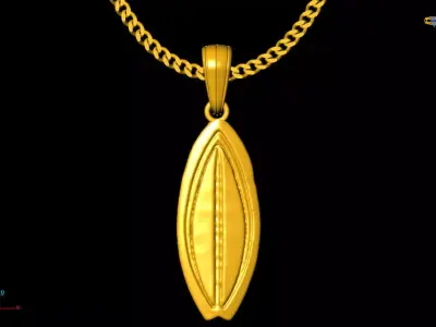 Boat pendant charms - one inch pendant 3D print model