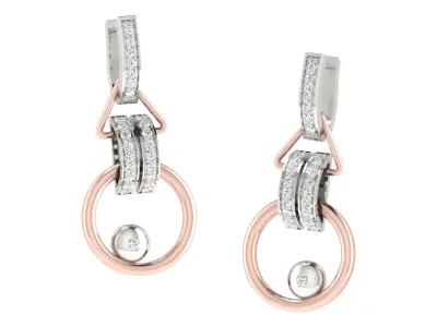 Women Drop Earrings 3dm STL OBJ FBX Renders Details 3D print model 23