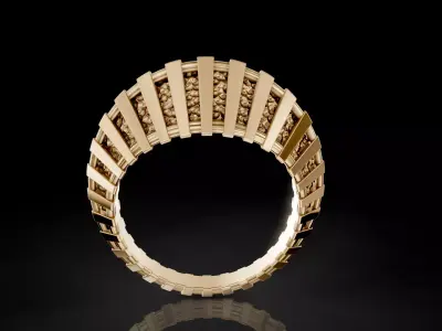 luxury iconic engagement unique ring 3D print model