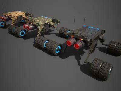 Rover One Low-poly 3D model