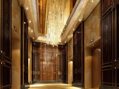 Hotel aisle 3D model