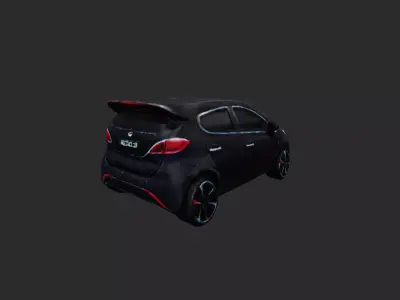 Modern Car low poly 3D model get