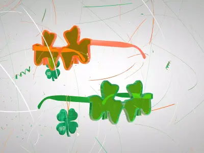 St Patrick Glasses 3D Model 3D model