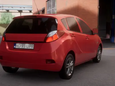 Hatchback Car Low-poly 3D model