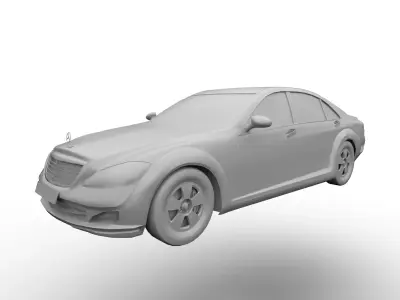 Mercedes Benz 3D Model Low-poly 3D model