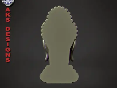 Gautam Buddha v1 Bas relief for wall decoration 3D print model