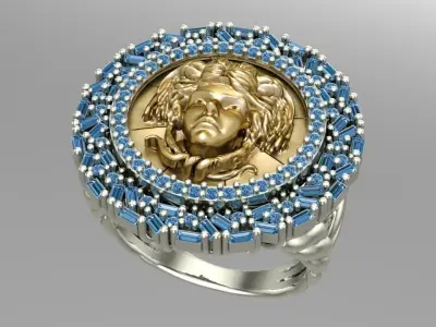medusa trapped in diamonds  3D print model