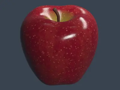 Realistic Red Apple 3D model