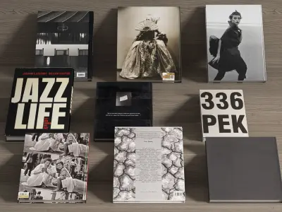 Elegant Photographic Books Collection 02 3D model