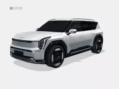 Kia EV9 2024 Low-poly 3D model