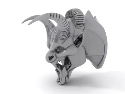 Fierce Black Gargoyle model pack Low-poly 3D model