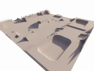 Skatepark-Skate Park PACK 3D model
