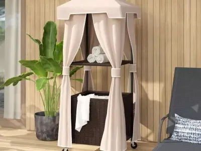 Adelita Gallon Water Resistant Towel Valet  3D model