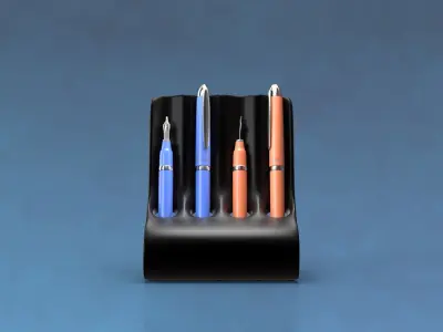 Fountain pen display - 3DP 3D print model