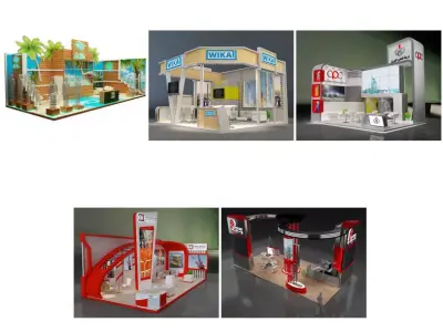 Booth Exhibition Stand G32 3D Model Collection