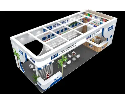 Booth - Area - 15X6-3DMAX2009-08 3D model