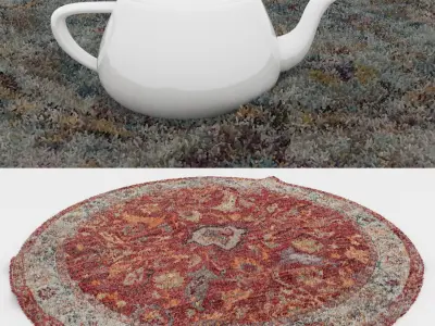 Round Rug Set 54 3D model