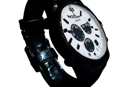 Realistic Montblanc TimeWalker Watch Low-poly 3D model