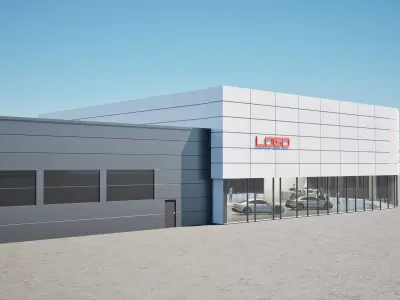 Modern Car Dealership 3D model