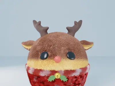 Christmas deer bauble Free 3D model