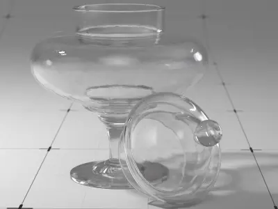 Decorative Glass Jar  3D Model 3D model