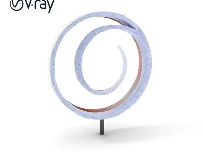 Spiral Sculpture Model Pack Low-poly 3D model