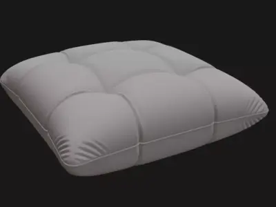 Tufted cushion 3d model 3D model
