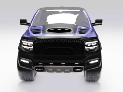 Generic Pick Up  Low-poly 3D model