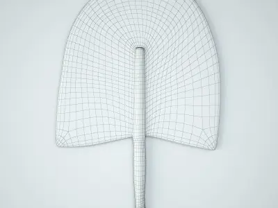 African Handwoven Fan 40 3D model