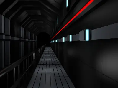 Sci Fi Tunnel 3D model