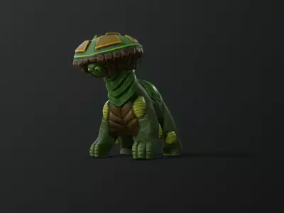 low level Forest Creature  Low-poly 3D model