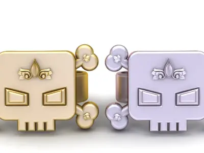 stylish skull ring  PANDANT 3D PRINTABLE MODAL  3D print model